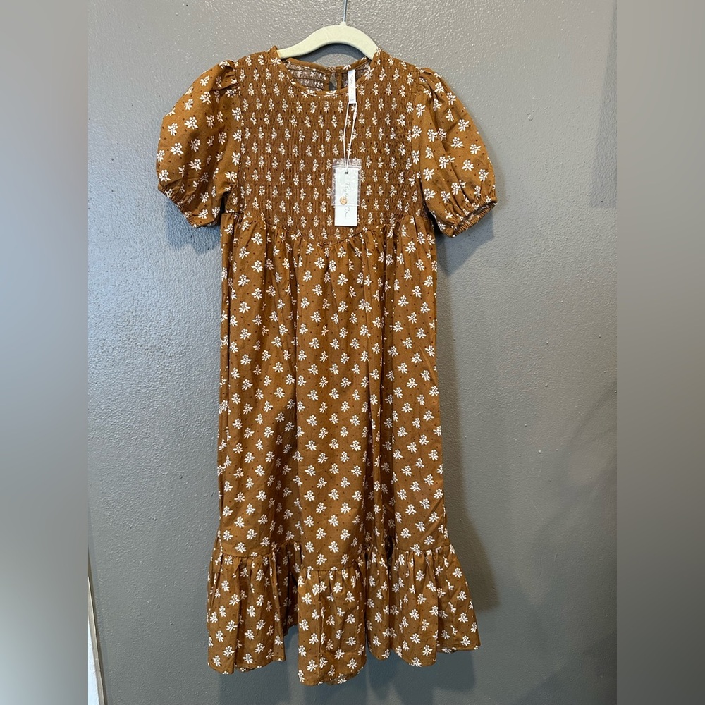 Rylee and cru Lydia dress golden fleur 8/9 nwt - Picture 3 of 5